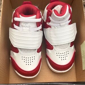 Shaq Devastator Red and White Sneakers